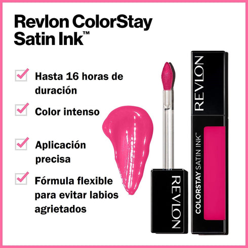 Labial Líquido Revlon ColorStay Satin Ink tono Seal the Deal, n°12 Labial Líquido Republic Cosmetics Revlon