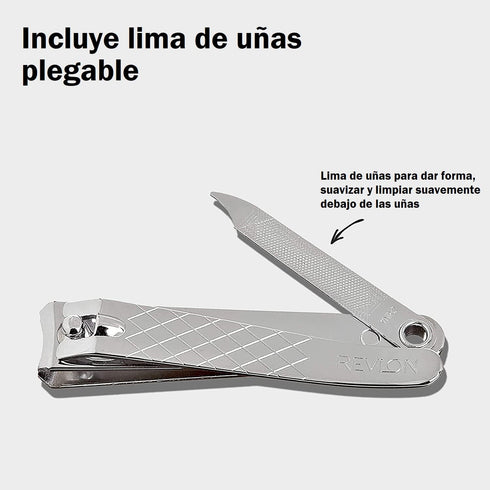 Cortaúñas de metal Deluxe Revlon 1 pieza Corta Uñas para Manos Republic Cosmetics Revlon