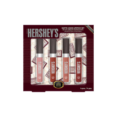 Set de 4 Labiales Hershey´s Labial Liquido Rep Cosmetics