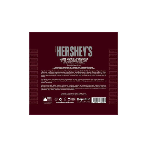 Set de 4 Labiales Hershey´s Labial Liquido Rep Cosmetics