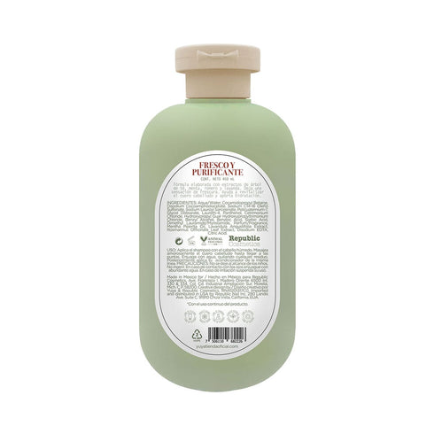 Shampoo FRESCO Y PURIFICANTE- CRECIMIENTO - Menta (450 mL) Republic Cosmetics