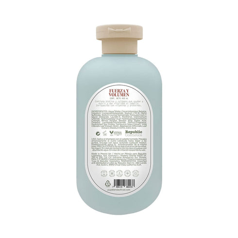 Shampoo FUERZA Y VOLUMEN-YUYA BIOTINA Y COLÁGENO (450 mL) Republic Cosmetics