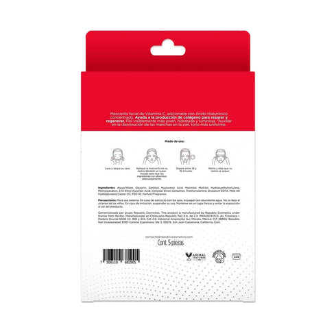 Mascarilla Facial Vitamina C Revlon Mascarilla Republic Cosmetics