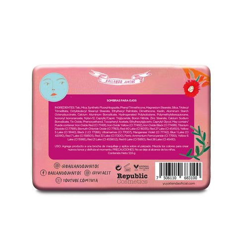 Set de Sombras Destino con 12 tonos Sombras Republic Cosmetics