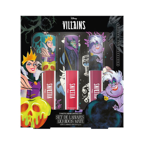 Set de Labiales Líquidos Mate 3 Villanas Labial Liquido Disney