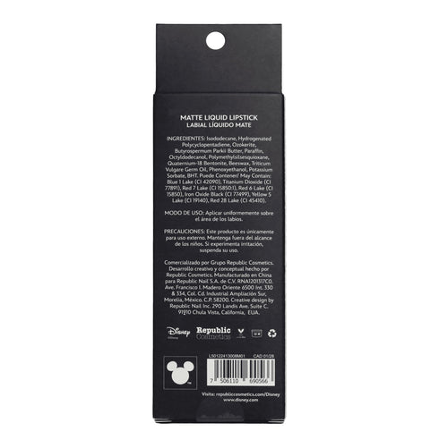 Labial Líquido Mate Cruella + Labial Líquido Mate Reina de Corazones Labial Líquido Disney