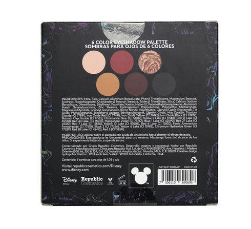 Set de Sombras Para Ojos Villanas (6 tonos) Labial Liquido Disney