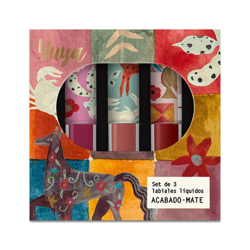 Set de 3 Labiales Líquidos Mate Yuya 2024 (Bahía, Magnolia, Aura) Labial Líquido REPUBLIC COSMETICS