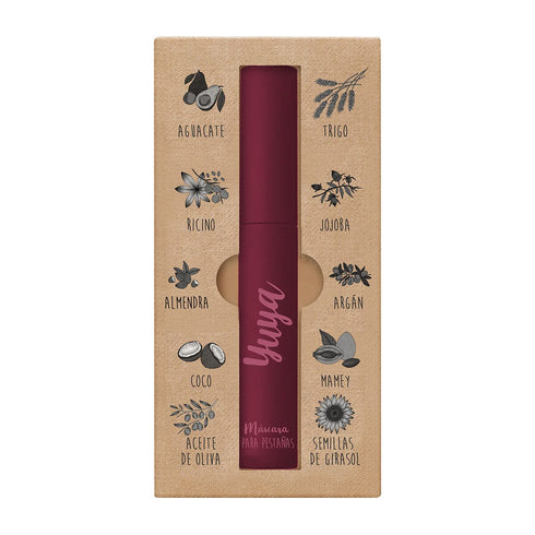 Máscara de pestañas 10 aceites naturales borgoña. REPUBLIC COSMETICS