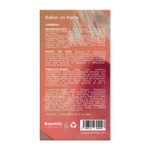 Rubor en Barra Yuya "Verbena" Rubor Yuya