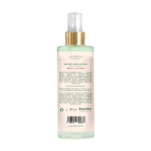 Body Mist 236mL Menta y Lavanda Body Mist Yuya