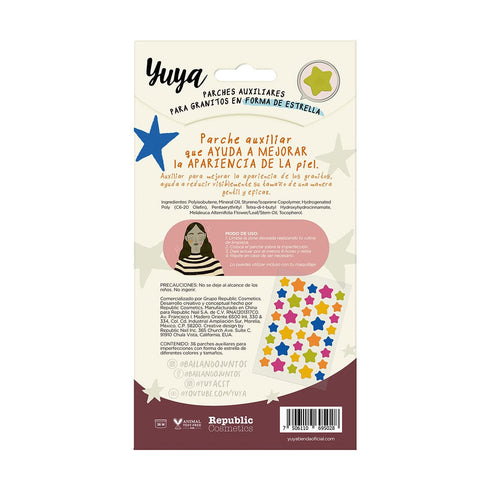 Parches auxiliares para granitos "Estrella" 36 pzas Mascarilla Yuya