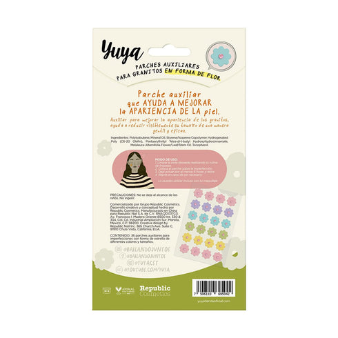 Parches auxiliar para granitos "Flor" 24 pzas Mascarilla Yuya