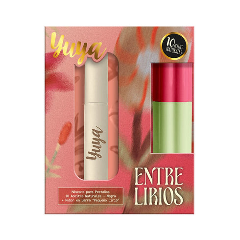 Set Yuya "Entre lirios" - Máscara 10 Aceites Esenciales Negra+ Blush Pequeño Lirio Set de maquillaje Yuya