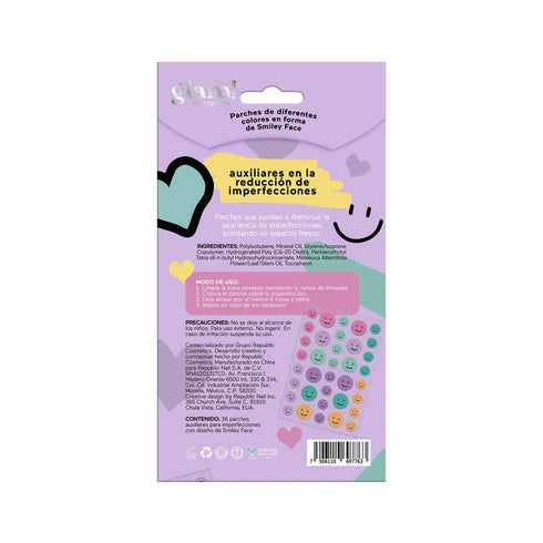 Parches para imperfecciones "Smiley Face" Parche para acné Glam