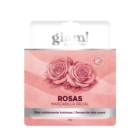 Mascarilla facial "Con extracto de rosas" - glam! by Republic Mascarilla Glam
