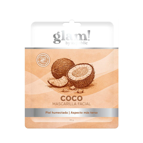Mascarilla Facial "Extracto de Coco" - glam! by Republic Mascarilla Glam