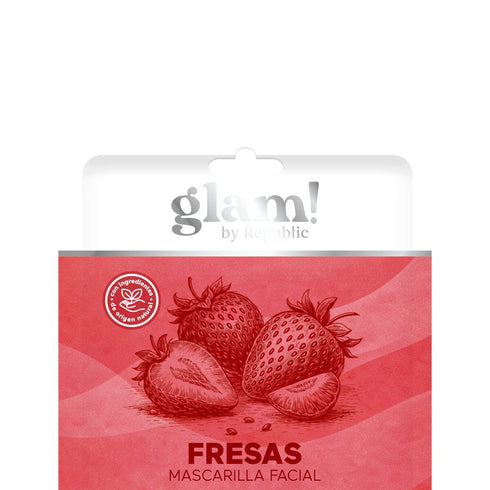 Mascarilla facial "Con extracto de fresa" - glam! by Republic Mascarilla Glam