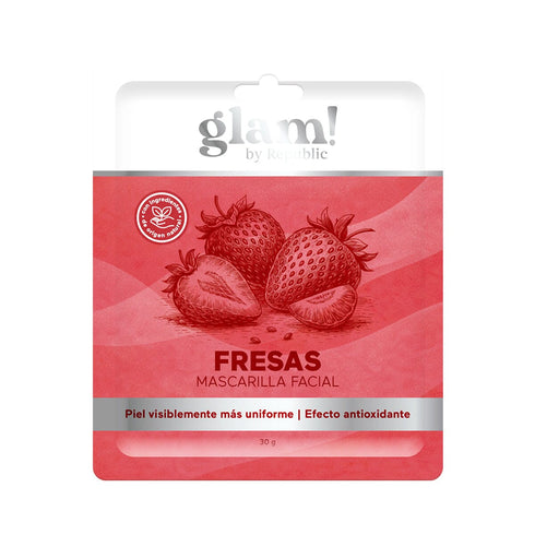 Mascarilla facial "Con extracto de fresa" - glam! by Republic Mascarilla Glam
