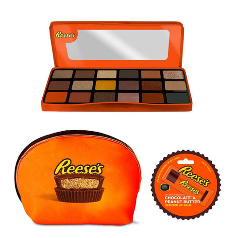 Paleta de Sombras 18 tonos + Lip Balm + Cosmetiquera (Reese´s) Set de maquillaje Hershey´s