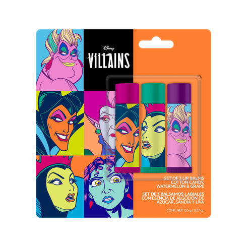 Set 3 Lipbalms Villanas Bálsamos labiales Disney
