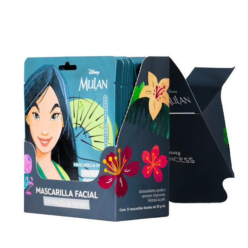 Pack con 12 Beauty Mask Disney Mulan - Pepino Mascarilla Disney