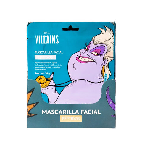 Pack con 12 pcs Beauty Mask Úrsula - Péptidos Mascarilla Disney