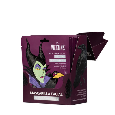 Pack con 12 pcs Beauty Mask Maléfica - Retinol (Vitamina A) Mascarilla Disney