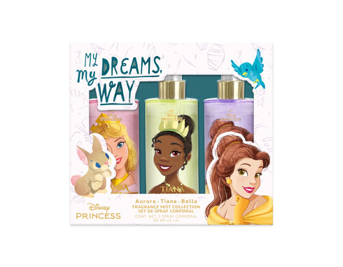 Set de Fragance Mist Princesas Glitter Multipersonaje (con 3 piezas) Body Mist Disney