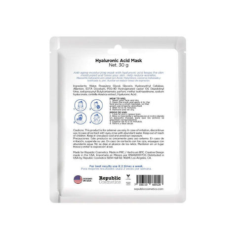 Mascarilla Ácido Hilurónico Republic Cosmetics Mascarilla Republic Cosmetics