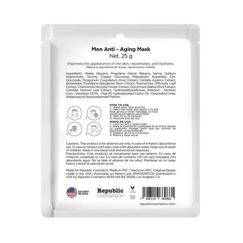 Mascarilla antiedad para hombres Yaab Beauty Mascarilla Republic Cosmetics