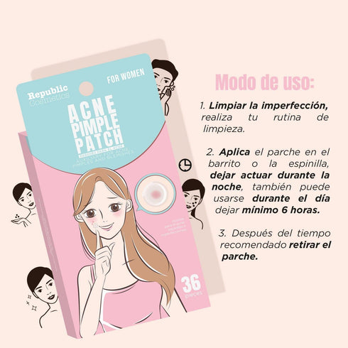 Acne Pimple Patch Para Mujer 36pcs Republic Cosmetics Skin Care Mascarilla Republic Cosmetics