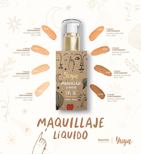 Maquillaje Líquido CM20 Base de maquillaje Republic Cosmetics