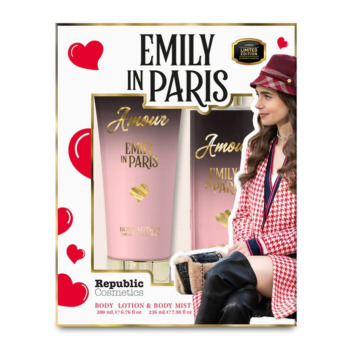 SET EMILY IN PARIS EDICION LIMITADA Con Body Lotion y Body Mist "AMOUR